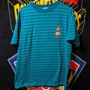 Vintage Panama Jack Blue Striped Shirt size Large